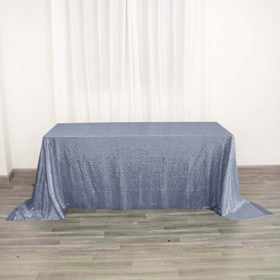 Unmatched Elegance with Dusty Blue Sequin Tablecloth Unmatched Elegance with Dusty Blue Sequin Tablecloth