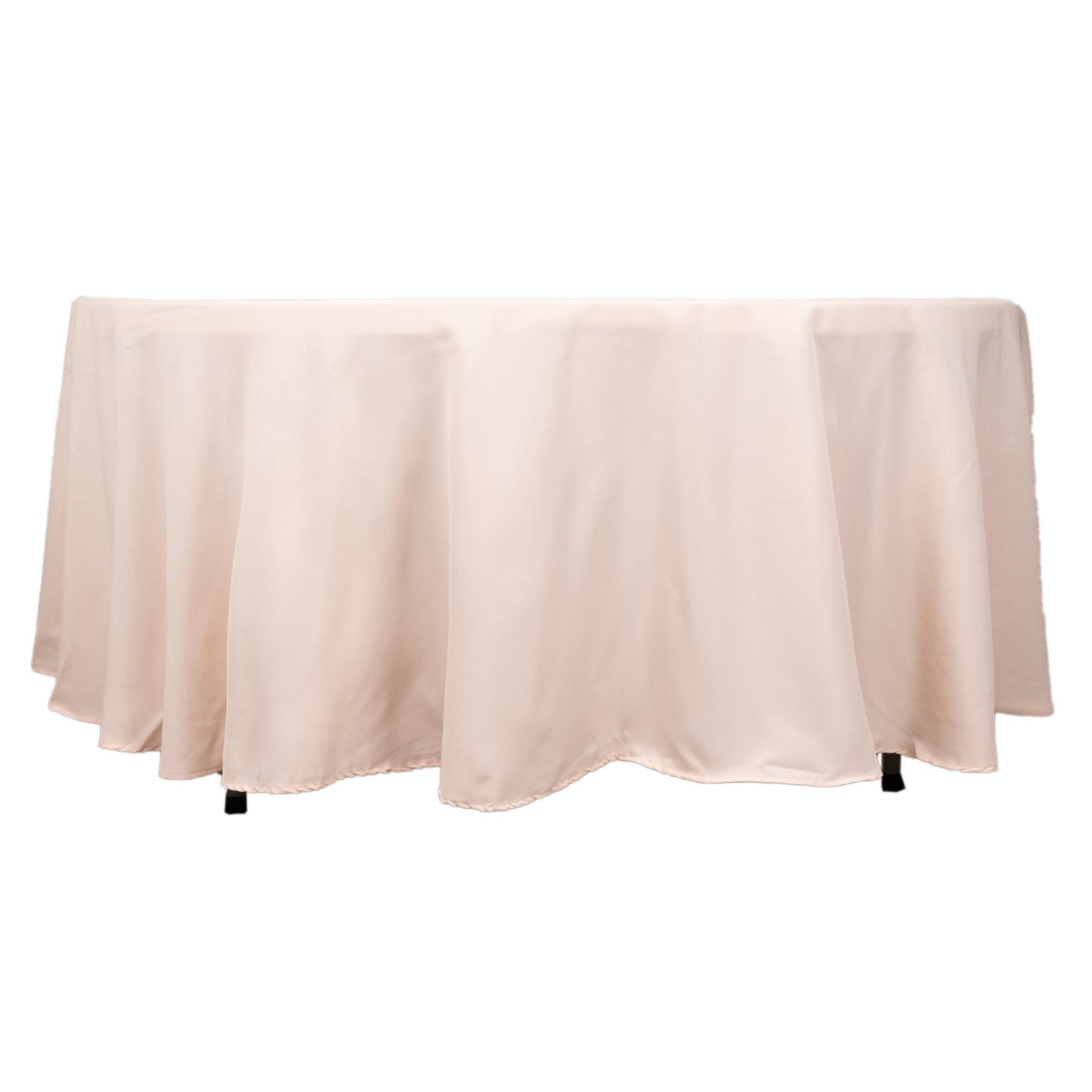 108" Blush Premium Polyester Round Tablecloth - 220GSM