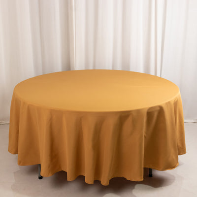 Luxurious Gold Premium Polyester Round Tablecloth Luxurious Gold Premium Polyester Round Tablecloth