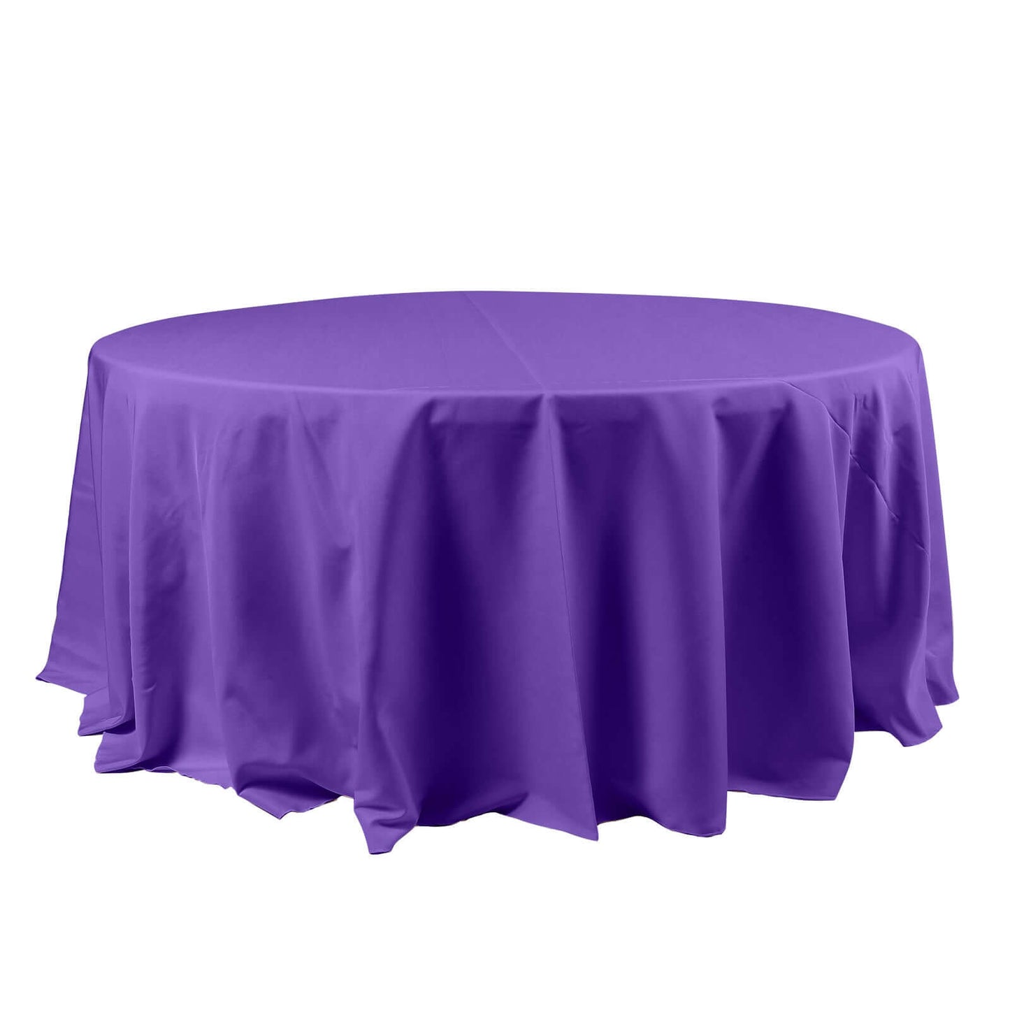 Purple round tablecloth, 120 inches, seamless polyester.