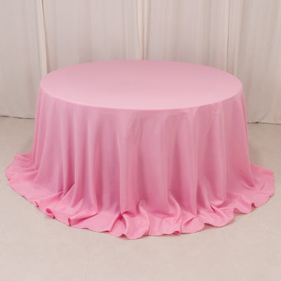 Seamless Pink Premium Polyester Round Tablecloth Seamless Pink Premium Polyester Round Tablecloth