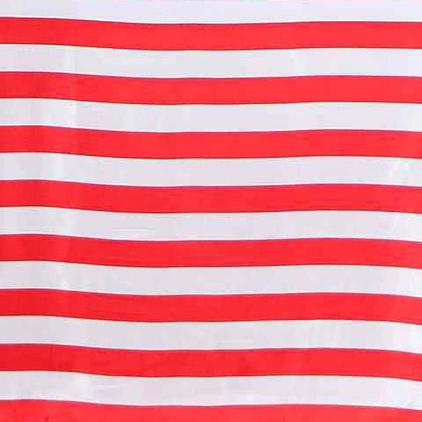 Red and white striped satin tablecloth, 90"x156". #whtbkgd