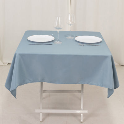 Premium Dusty Blue Polyester Square Tablecloth Premium Dusty Blue Polyester Square Tablecloth