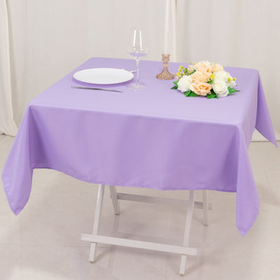 Premium Lavender Polyester Square Tablecloth Premium Lavender Polyester Square Tablecloth
