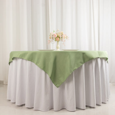 Seamless Sage Green Premium Polyester Square Table Overlay Seamless Sage Green Premium Polyester Square Table Overlay