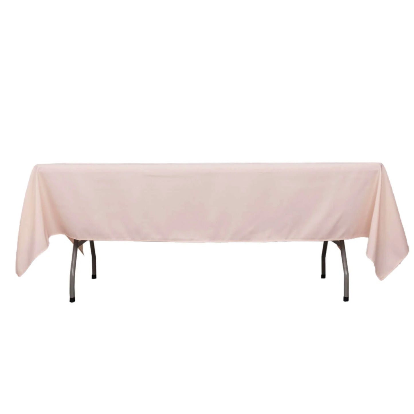 60"x102" Blush Premium Polyester Rectangular Tablecloth - 220GSM