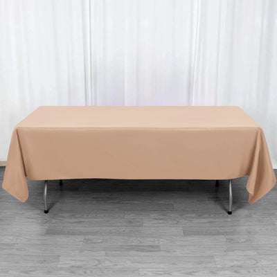 Premium Nude Polyester Rectangular Tablecloth Premium Nude Polyester Rectangular Tablecloth