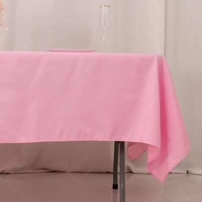 Elegant Pink Polyester Rectangular Tablecloth Elegant Pink Polyester Rectangular Tablecloth
