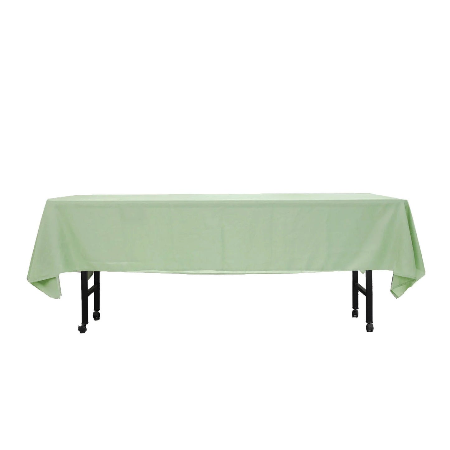 60"x102" Sage Green Polyester Rectangular Tablecloth
