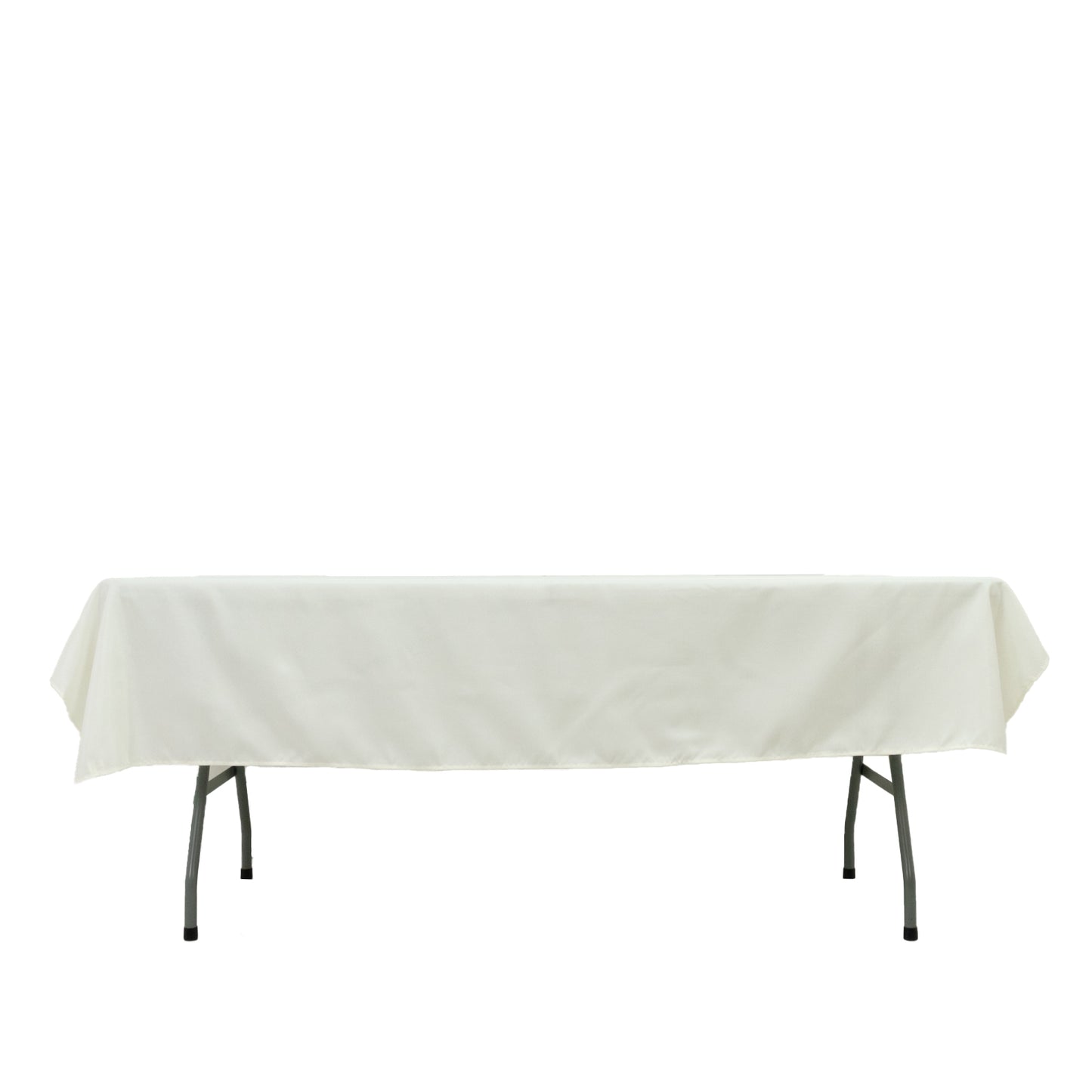 Polyester Tablecloth 60"×84" Ivory – Rectangle, Washable & Wrinkle-Resistant, Perfect for Parties