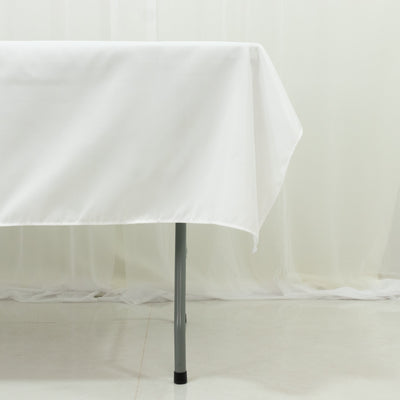 Classic White Polyester Rectangle Tablecloth Classic White Polyester Rectangle Tablecloth