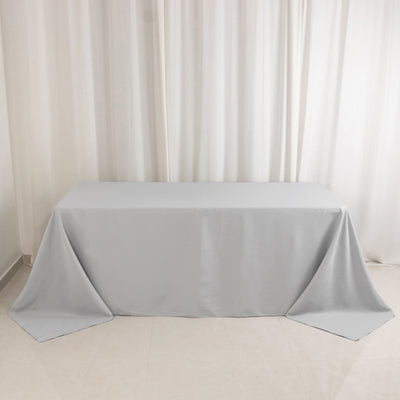 Seamless Silver Premium Polyester Rectangular Tablecloth Seamless Silver Premium Polyester Rectangular Tablecloth