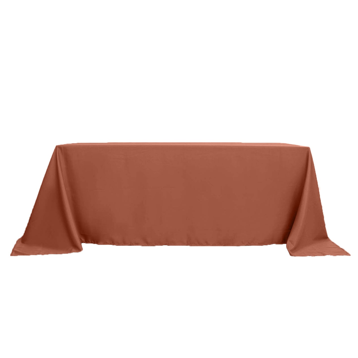 Rectangular Tablecloth 90x132 Inch Terracotta Polyester