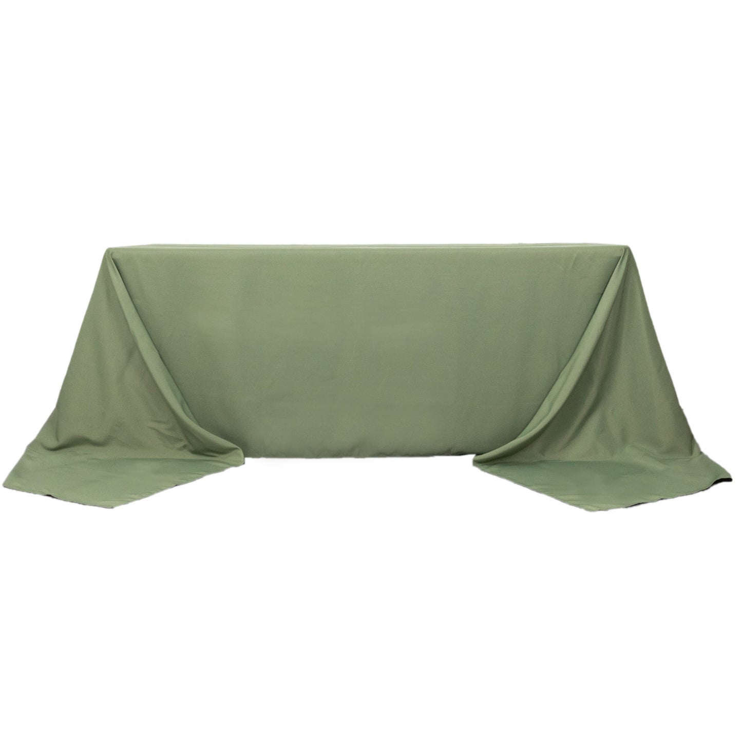 90"x156" Dusty Sage Green Seamless Premium Polyester Rectangular Tablecloth - 220GSM