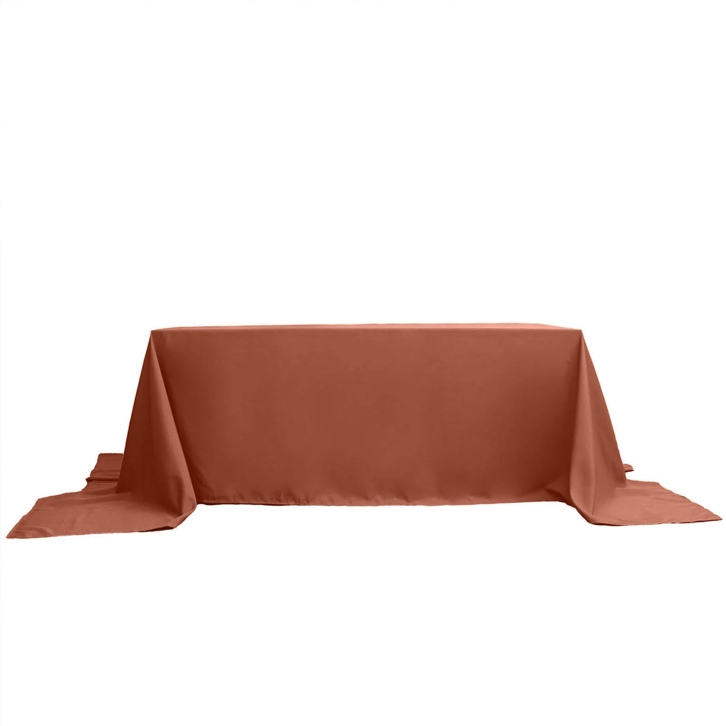 Tablecloth Rectangular 90 Inch x 156 Inch Terracotta Polyester