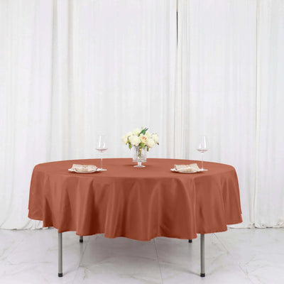 Elegant Design of the Terracotta Round Tablecloth Elegant Design of the Terracotta Round Tablecloth