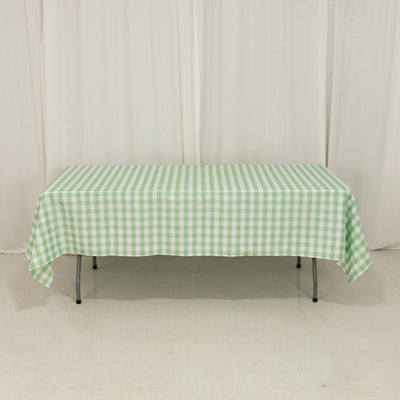White Sage Green Buffalo Plaid Tablecloth 60"x102" White Sage Green Buffalo Plaid Tablecloth 60"x102"