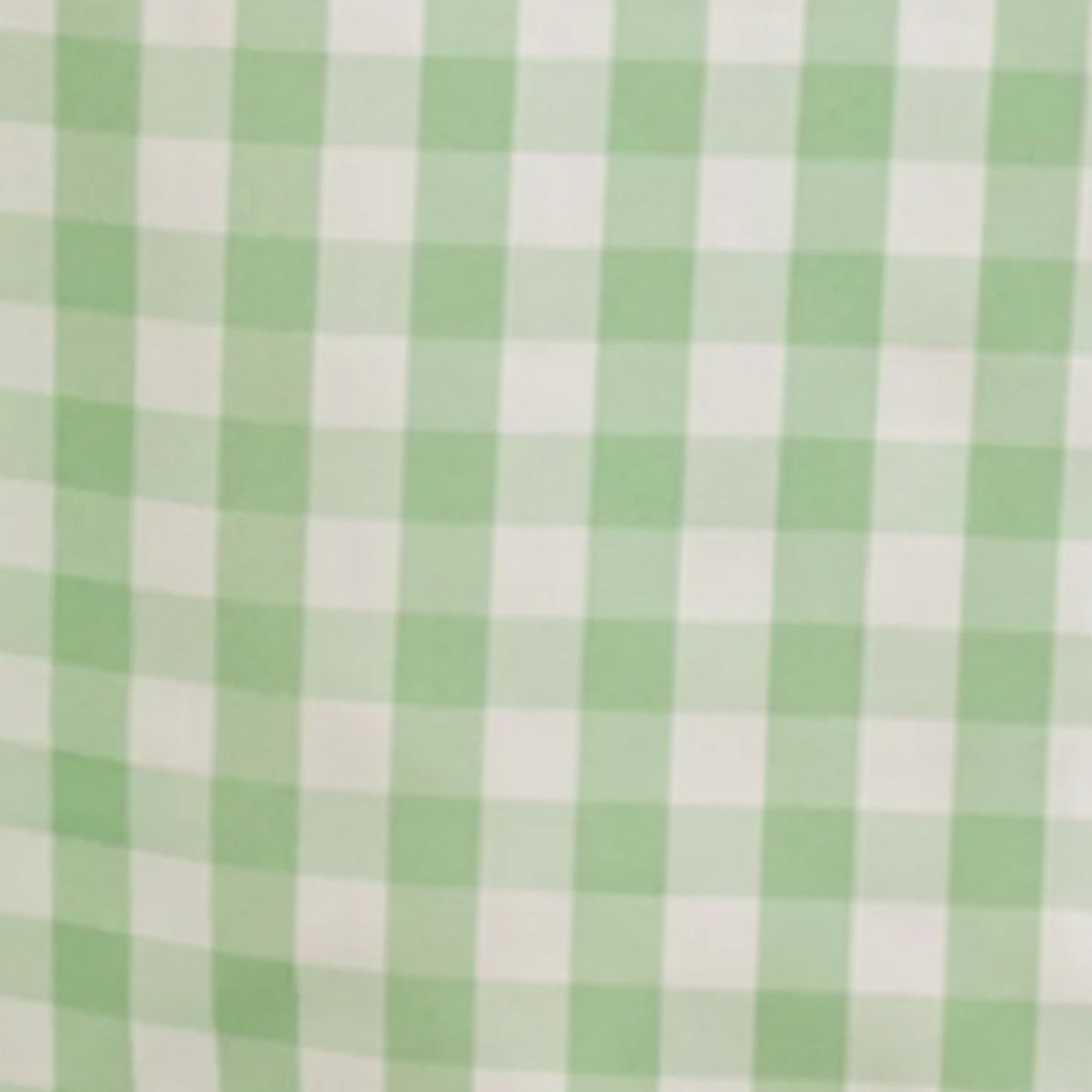 70"x70" White Sage Green Buffalo Plaid Table Overlay in checkered pattern.