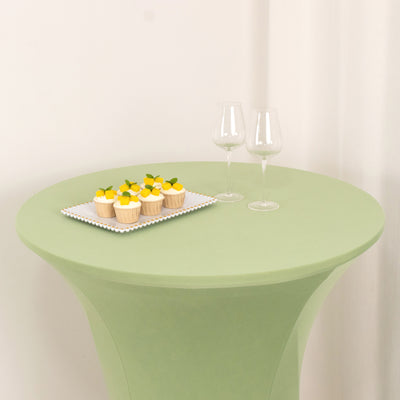 Durable Sage Green Spandex High Top Table Cover Durable Sage Green Spandex High Top Table Cover