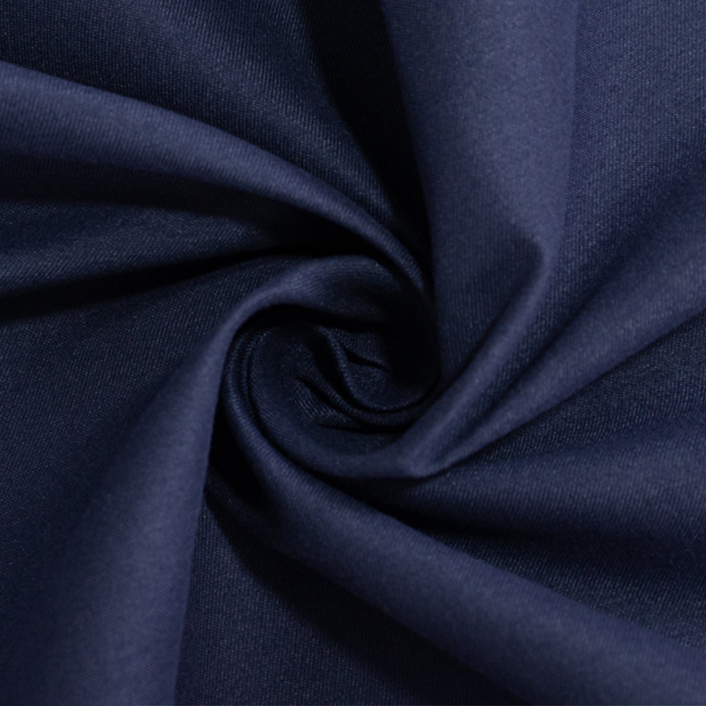 Navy blue seamless cotton blend tablecloth for 5-foot table.