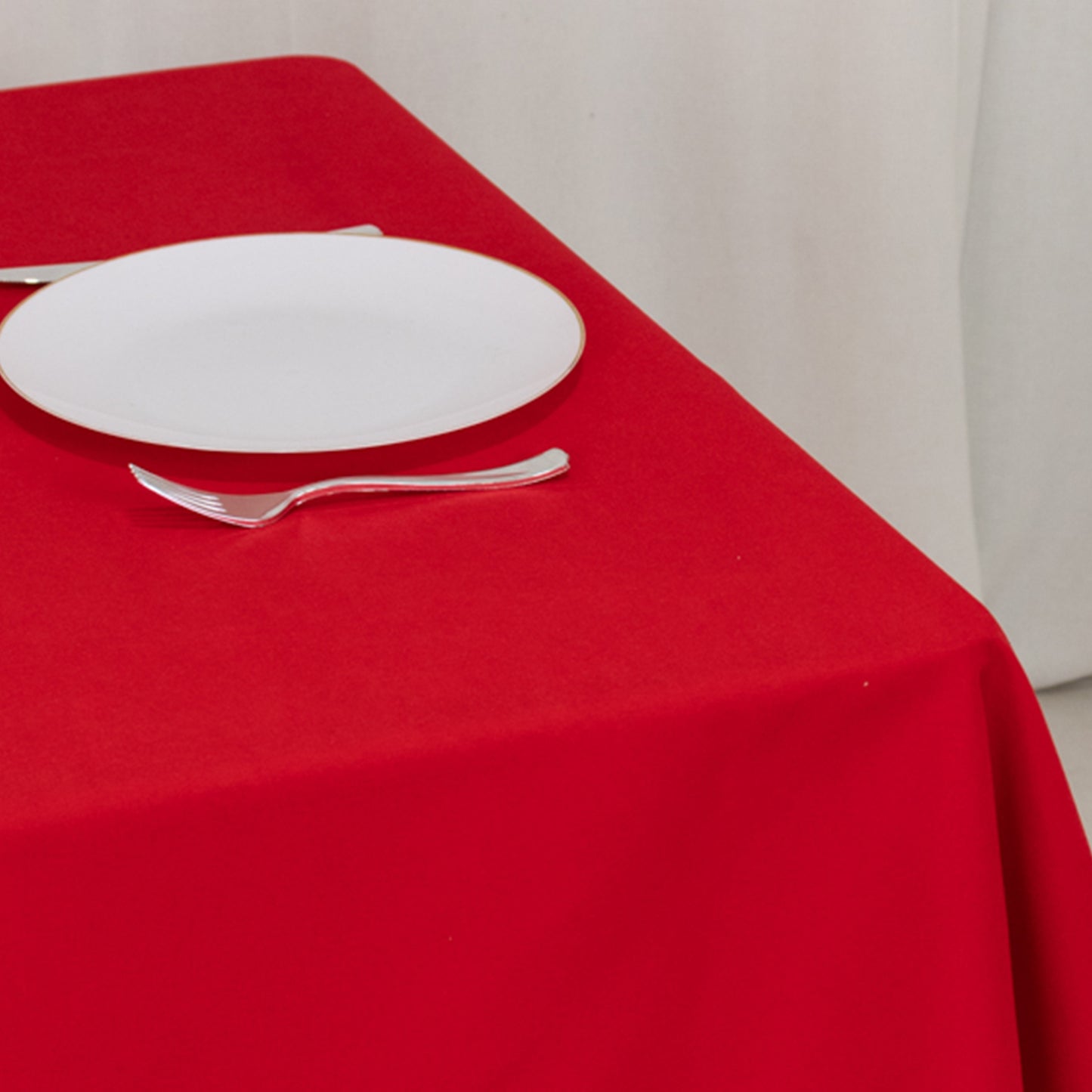 54"x54" Red Cotton Blend Square Tablecloth