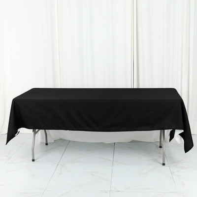Seamless Black Cotton Blend Rectangular Tablecloth Seamless Black Cotton Blend Rectangular Tablecloth