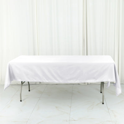 Seamless White Cotton Blend Rectangular Tablecloth Seamless White Cotton Blend Rectangular Tablecloth