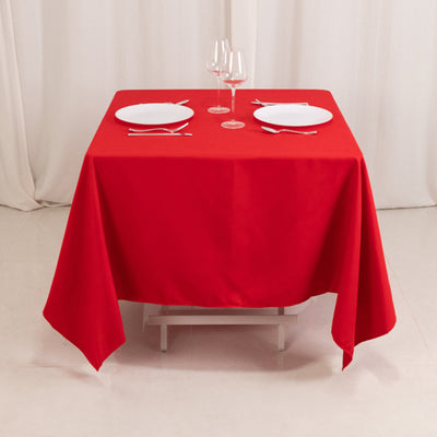Seamless Red Cotton Linen Blend Square Tablecloth Seamless Red Cotton Linen Blend Square Tablecloth