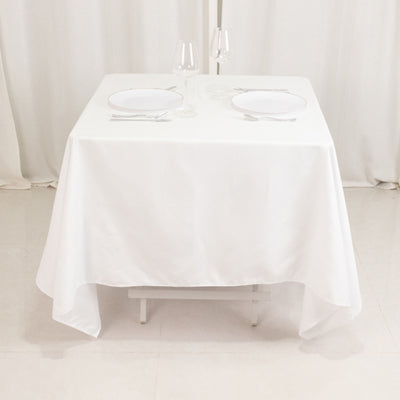 Seamless White Cotton Blend Square Tablecloth Seamless White Cotton Blend Square Tablecloth