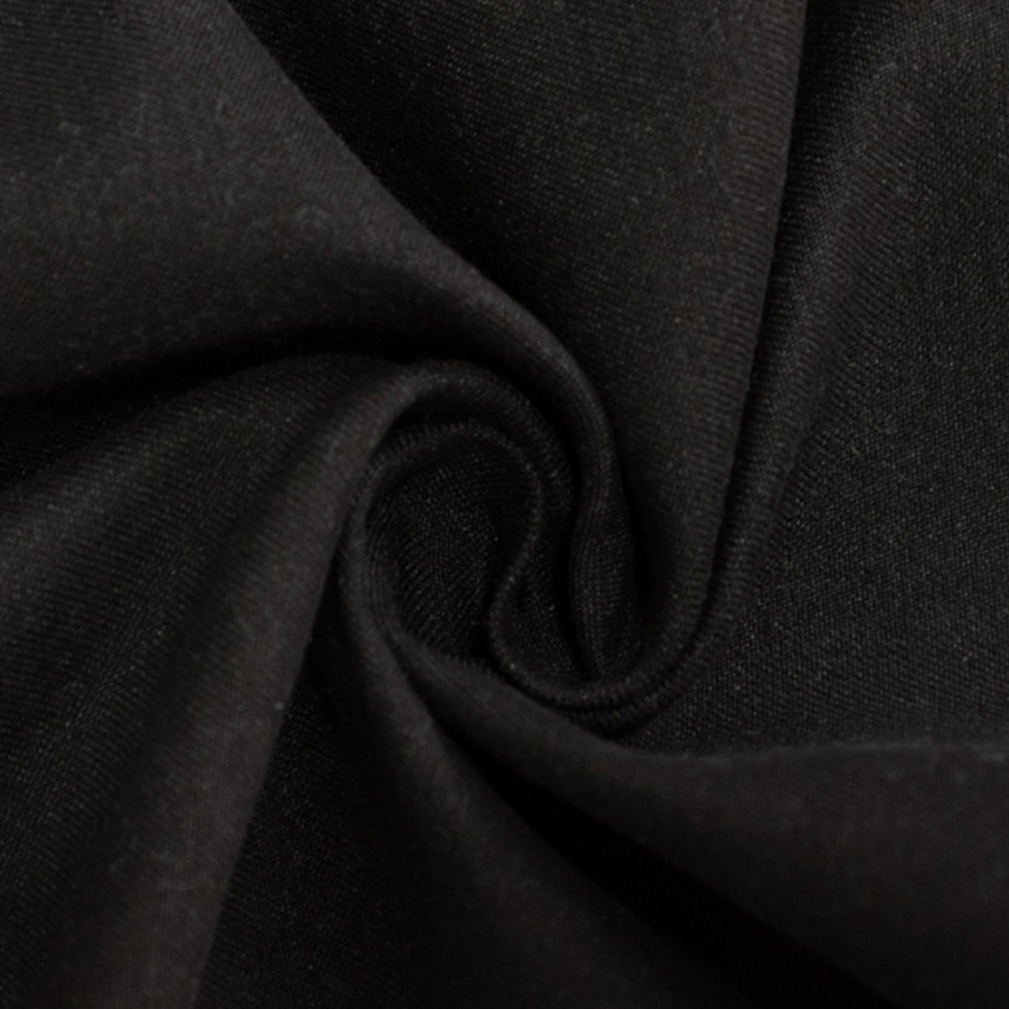 Black cotton blend tablecloth seamless 90"x132" for 6-foot table.
