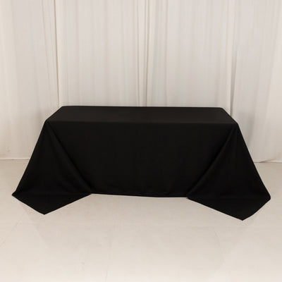 Seamless Black Cotton Blend Rectangular Tablecloth Seamless Black Cotton Blend Rectangular Tablecloth