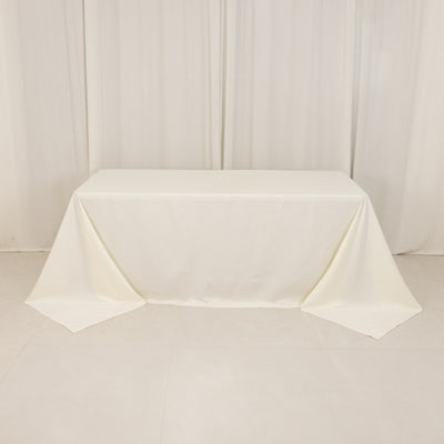 Seamless Ivory Cotton Blend Rectangular Tablecloth Seamless Ivory Cotton Blend Rectangular Tablecloth