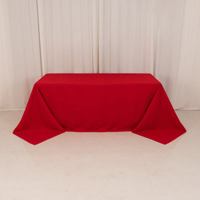 Premium Red Cotton Blend Rectangular Tablecloth Premium Red Cotton Blend Rectangular Tablecloth