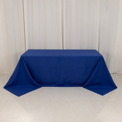 Seamless Royal Blue Cotton Blend Rectangular Tablecloth Seamless Royal Blue Cotton Blend Rectangular Tablecloth