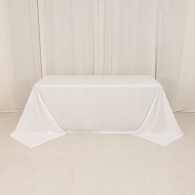 Seamless White Cotton Blend Rectangular Tablecloth Seamless White Cotton Blend Rectangular Tablecloth