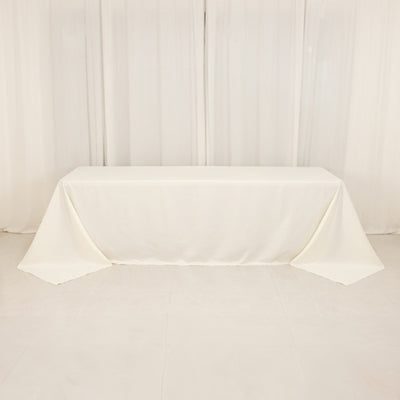 Seamless Ivory Cotton Blend Rectangular Tablecloth Seamless Ivory Cotton Blend Rectangular Tablecloth