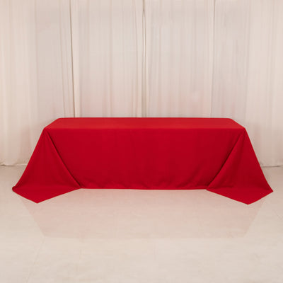 Seamless Red Cotton Linen Blend Rectangular Tablecloth Seamless Red Cotton Linen Blend Rectangular Tablecloth