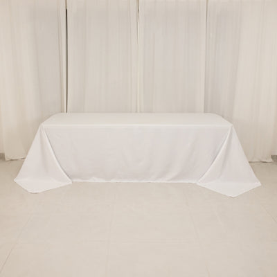 Seamless White Cotton Blend Rectangular Tablecloth Seamless White Cotton Blend Rectangular Tablecloth