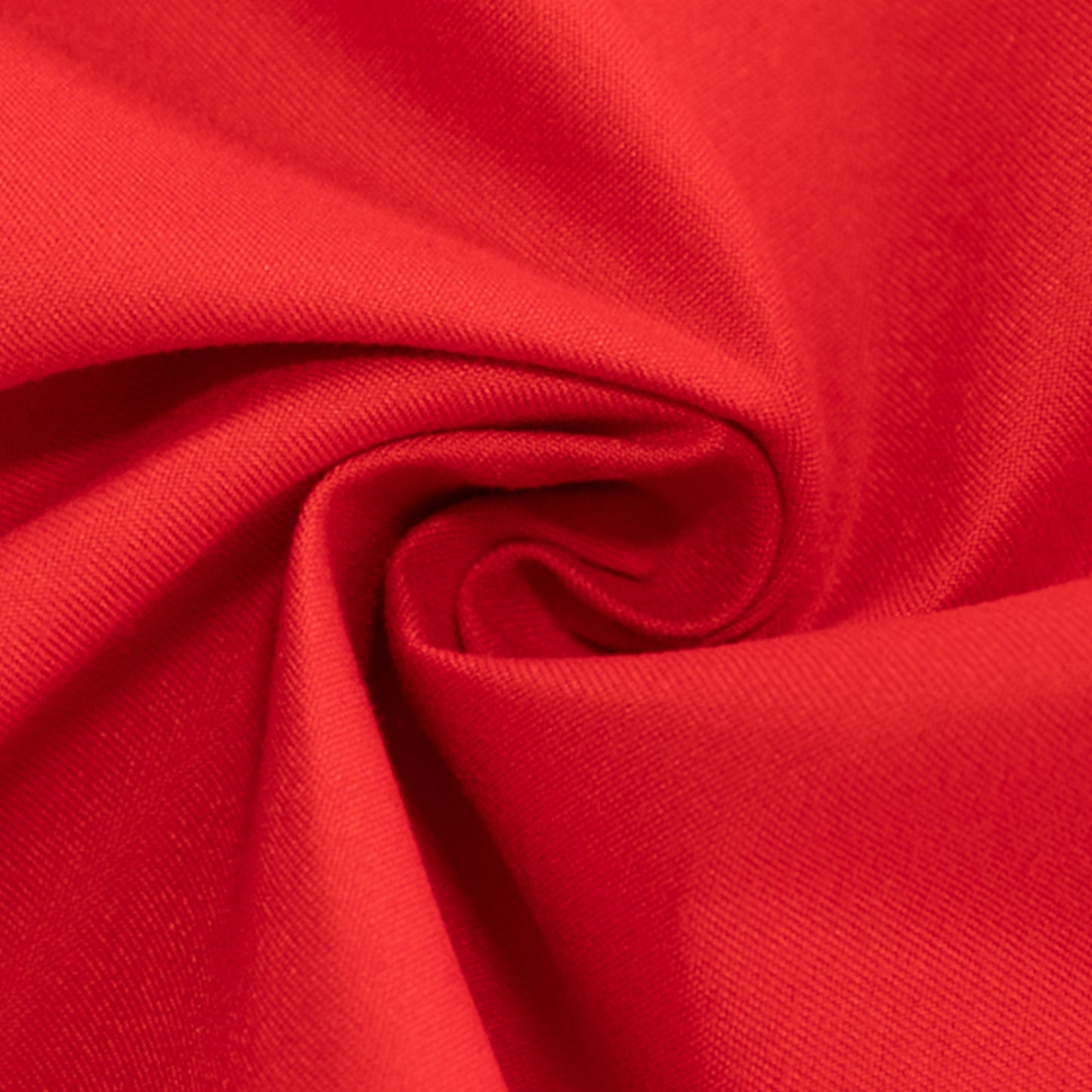 Red cotton blend round tablecloth fabric close-up. #whtbkgd