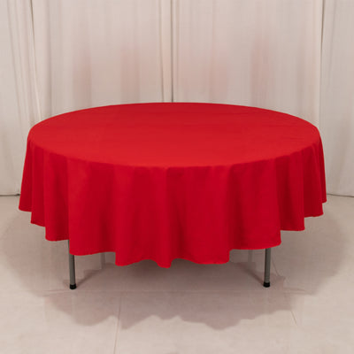 High-Quality 90" Cotton Blend Red Tablecloth High-Quality 90" Cotton Blend Red Tablecloth