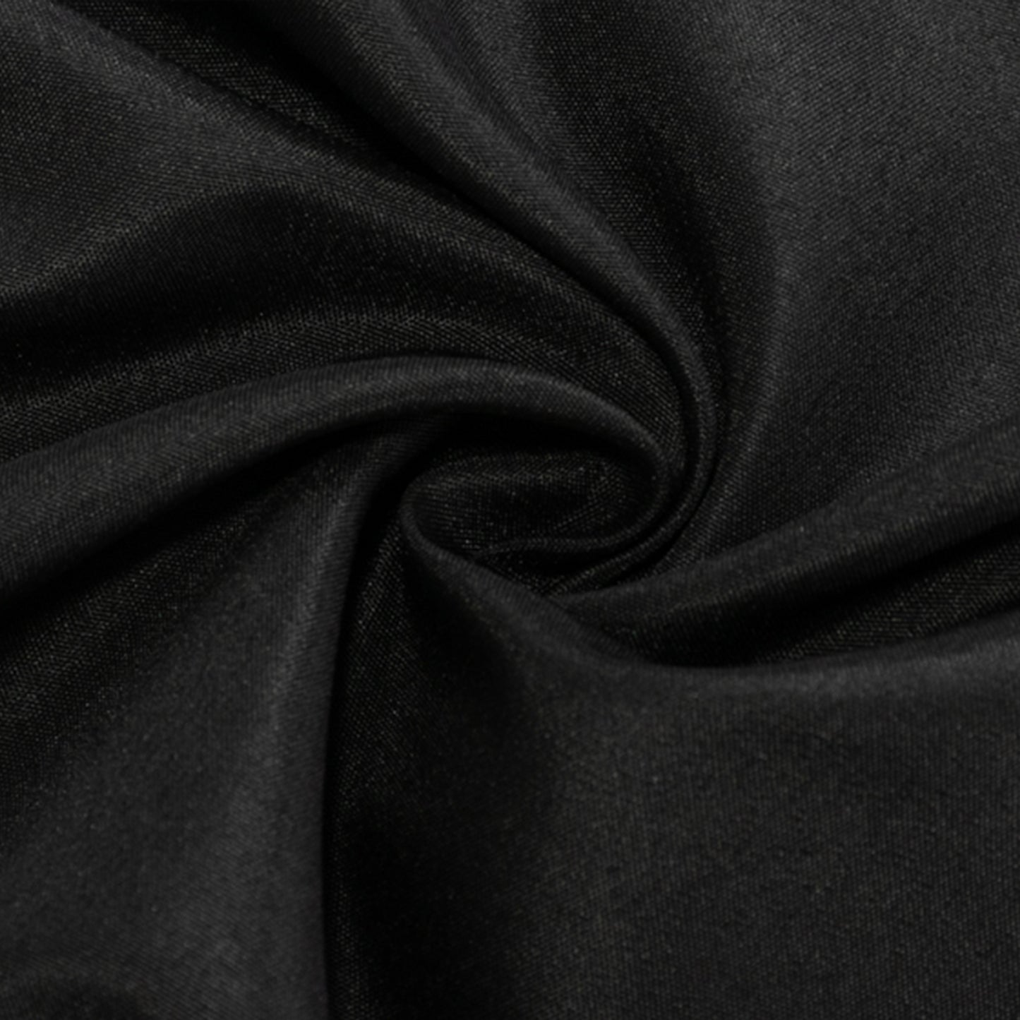 Black fitted polyester tablecloth for 72"x30" tables.