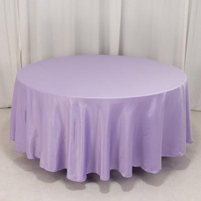 Effortless Elegance with the Lavender Lilac Lamour Satin Round Tablecloth Effortless Elegance with the Lavender Lilac Lamour Satin Round Tablecloth