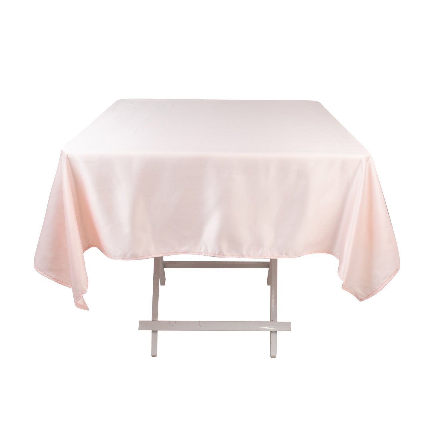 54" Blush Lamour Satin Square Tablecloth