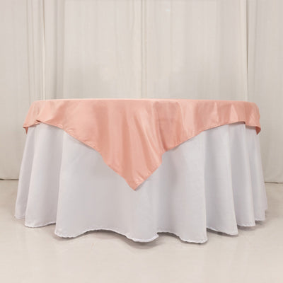 Exquisite Dusty Rose Lamour Satin Table Overlay Exquisite Dusty Rose Lamour Satin Table Overlay