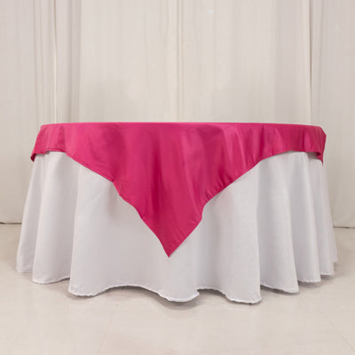 Exquisite Fuchsia Lamour Satin Table Overlay Exquisite Fuchsia Lamour Satin Table Overlay