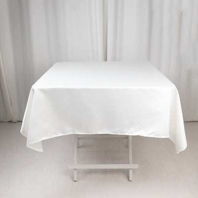 Seamless Ivory Lamour Satin Tablecloth - 54" Seamless Ivory Lamour Satin Tablecloth - 54"