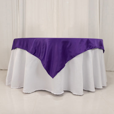 Exquisite Purple Lamour Satin Table Overlay Exquisite Purple Lamour Satin Table Overlay