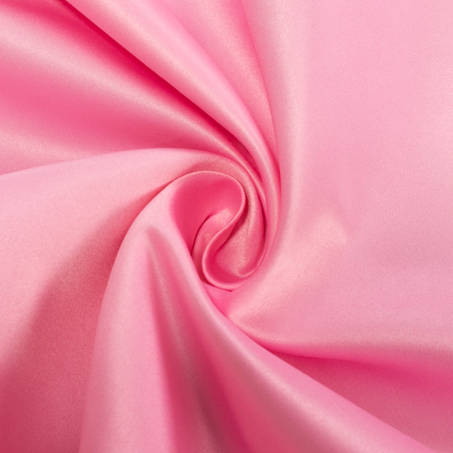 Pink satin tablecloth fabric in a smooth, elegant texture.