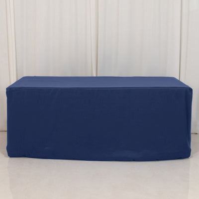 Navy Blue Fitted Premium Polyester Rectangle Tablecloth Navy Blue Fitted Premium Polyester Rectangle Tablecloth