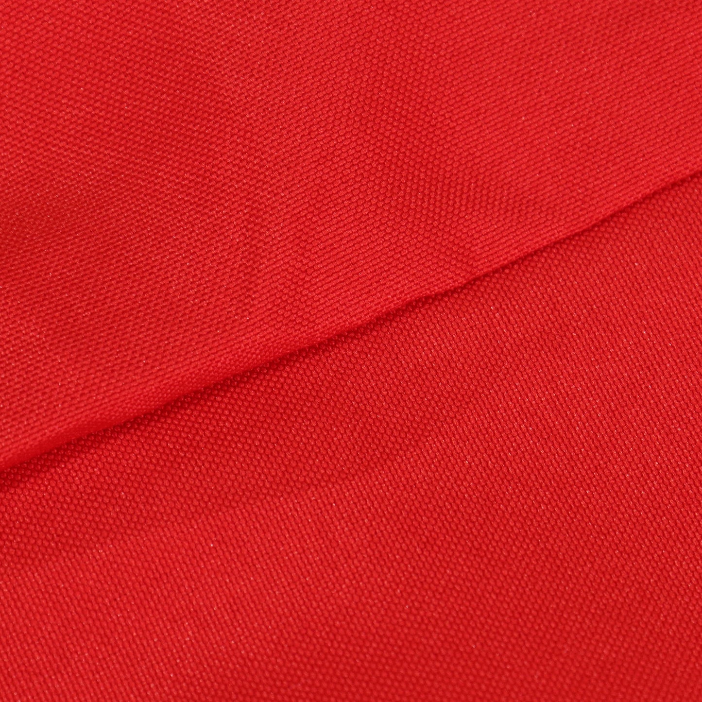 Red fitted premium polyester tablecloth for 8ft tables.